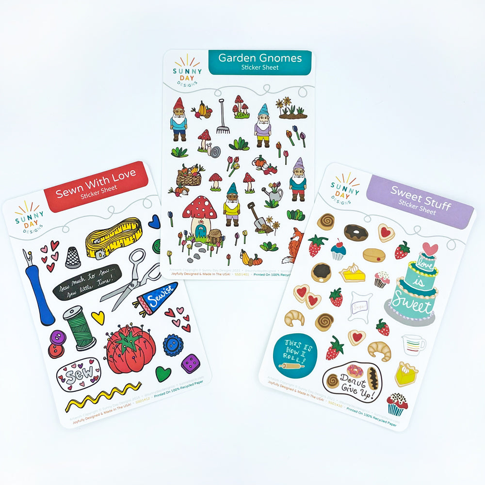 Recycled Paper Sticker Sheets