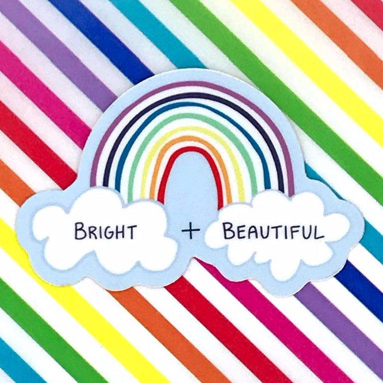 Colorful Rainbow Fun  Sticker LGBTQ+ Gift Pride Sticker Bright and Beautiful Sunny Day Designs