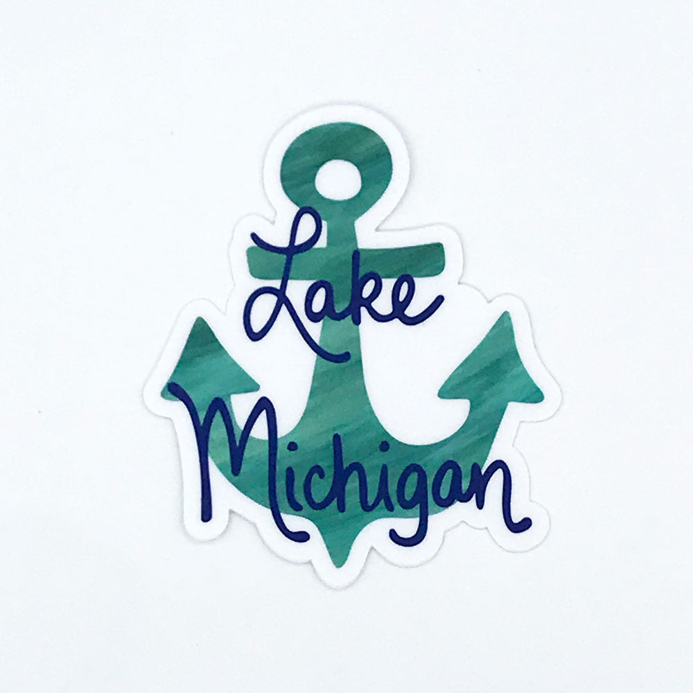 Lake Michigan Turquoise Sticker Great Lakes Gift Sunny Day Designs