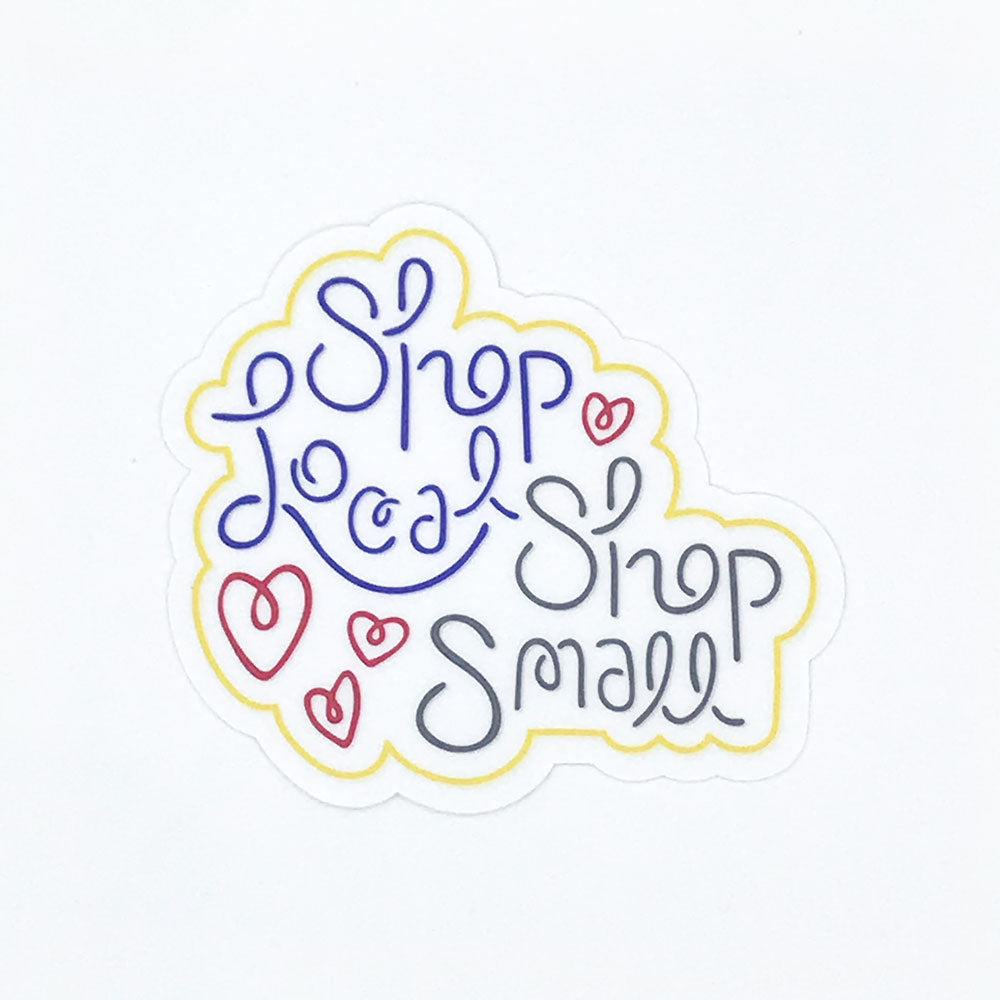 Cute Shop Local Shop Small Vinyl Sticker Fun Sticker Gift For Small Business Owner Sunny Day Designs