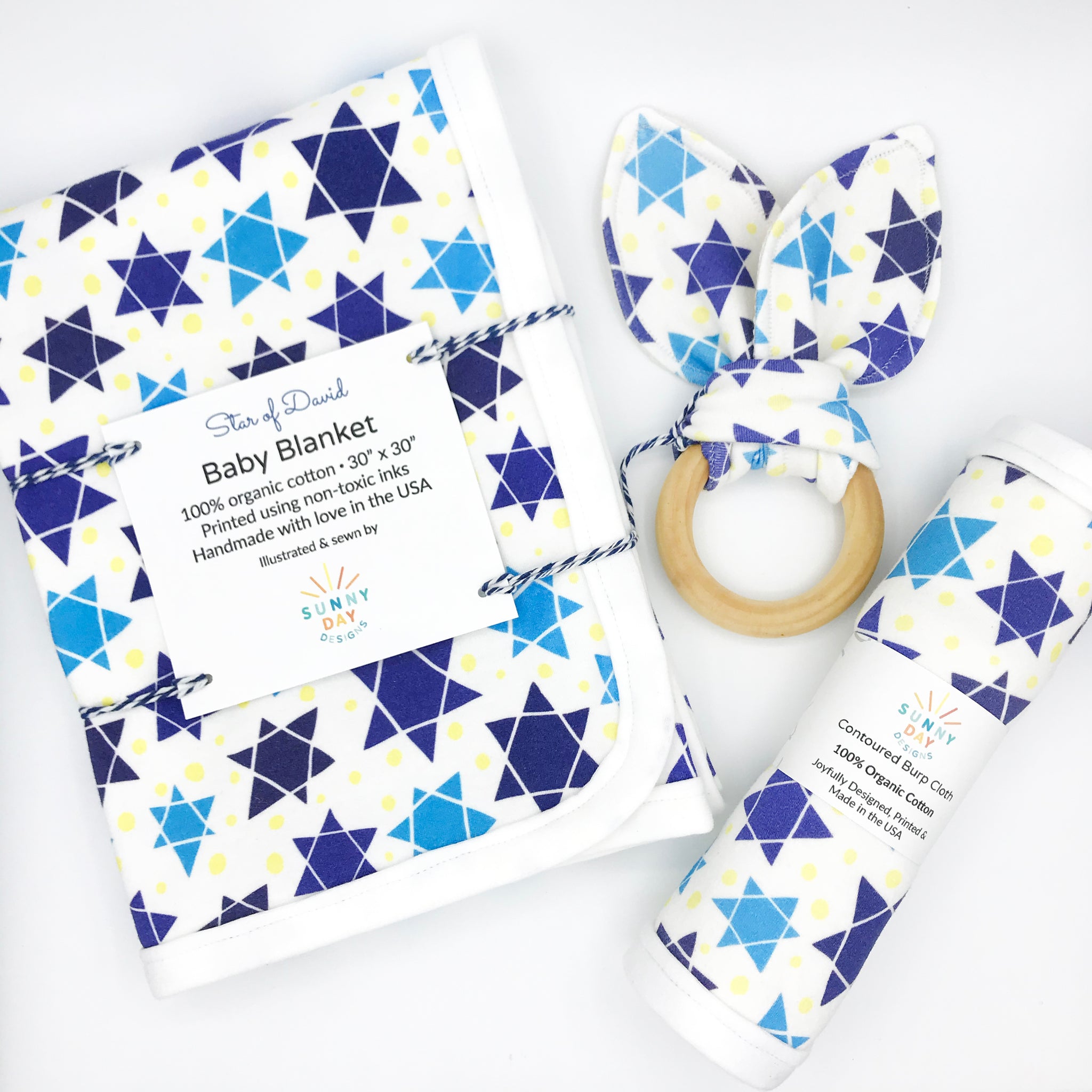 Personalized baby boy blanket, Jewish baby gift, baby Hanukkah gift, retailer free shipping