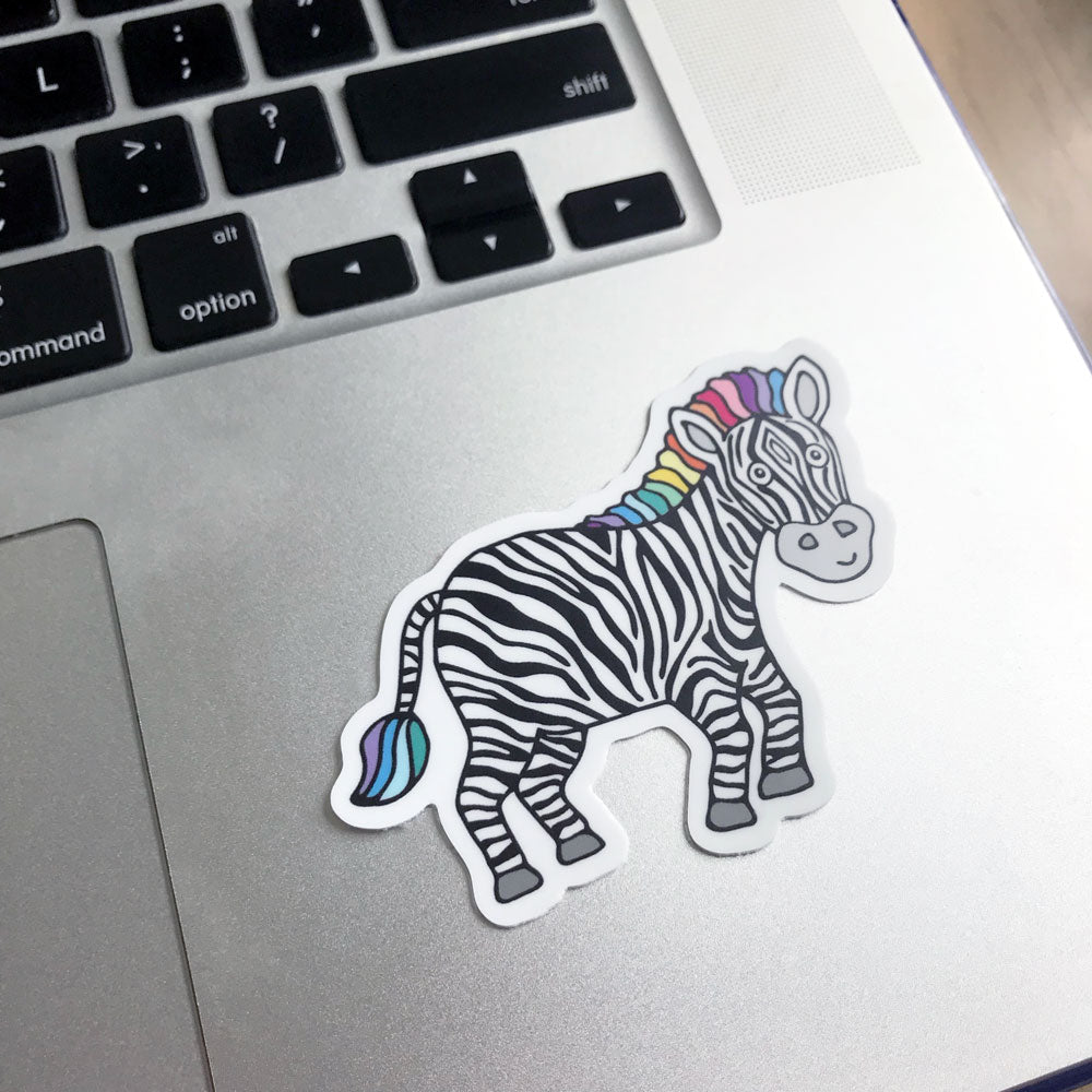 Zippy Zebra Laptop Sticker Rare Disease Support Sticker Charity Donation To NORD Sunny Day Designs